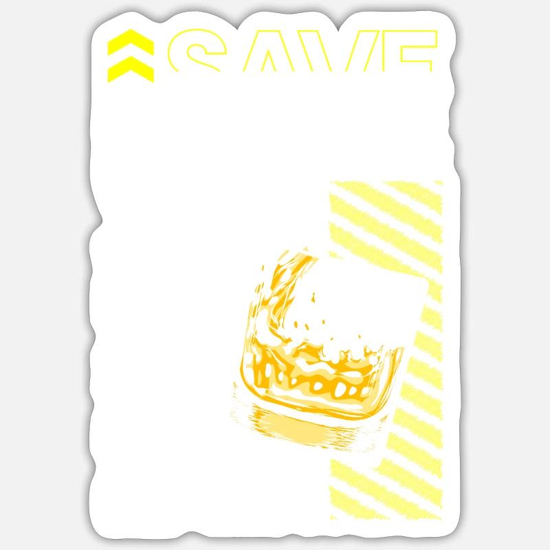 Gin Boissons Boire Long Drink Sticker taille S (10 x 10 cm)