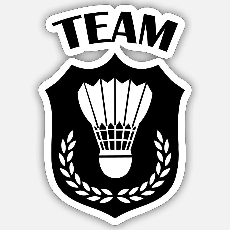 badminton - Sticker size S (10 x 10 cm) - white matte