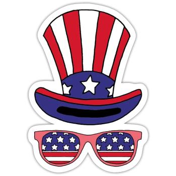 Das ist Amerika! - Sticker Größe S (10 x 10 cm) - Mattweiß - Vorne