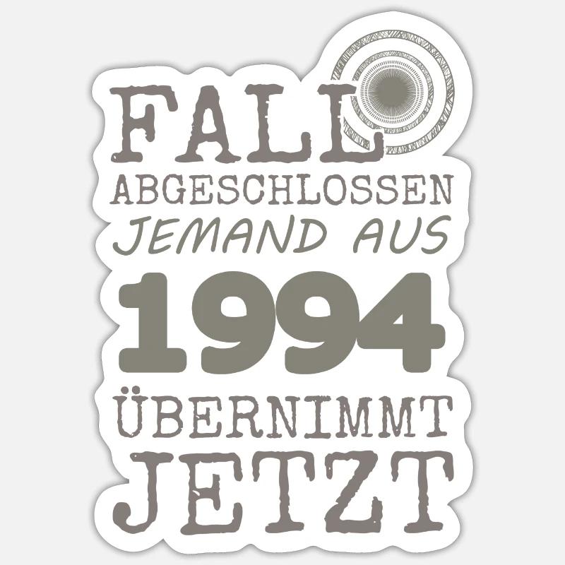 1994 - Sticker size S (10 x 10 cm) - white matte
