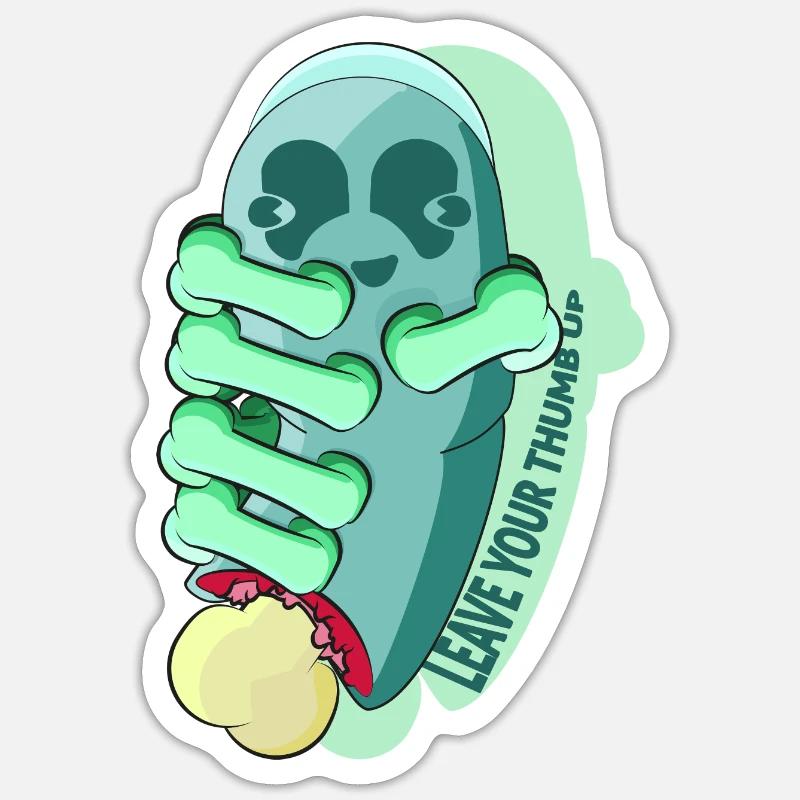 THUMB - Sticker size S (10 x 10 cm) - white matte