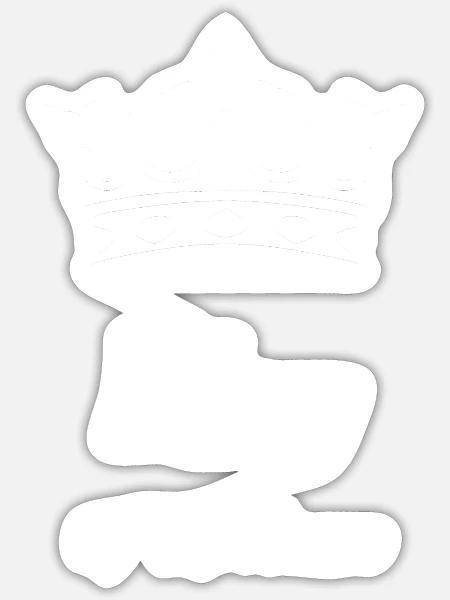 Der König des Hauses - Design Inspiriert vom Königshaus - Sticker Größe S (10 x 10 cm) - Mattweiß