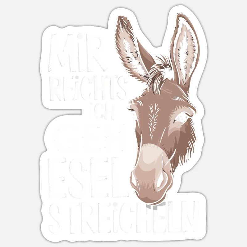 Esel Eselchen Maultier Muli Sticker Größe S (10 x 10 cm)