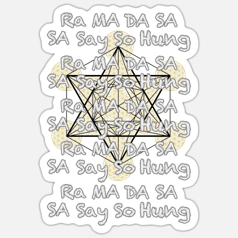 Mantra de guérison - Sticker taille S (10 x 10 cm) - blanc mat