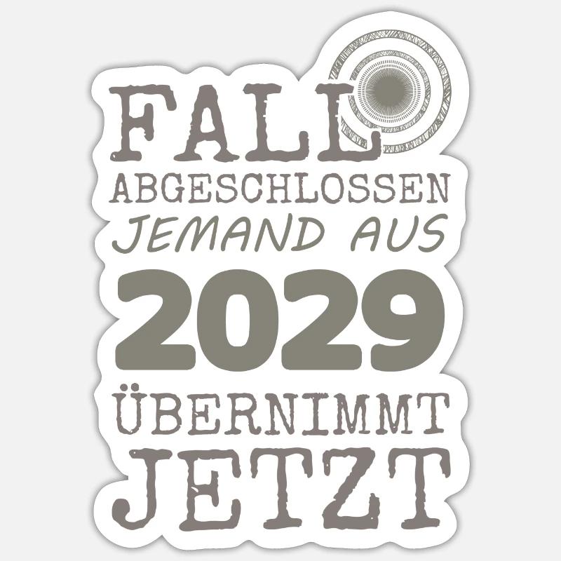 completed 2029 - Sticker size S (10 x 10 cm) - white matte