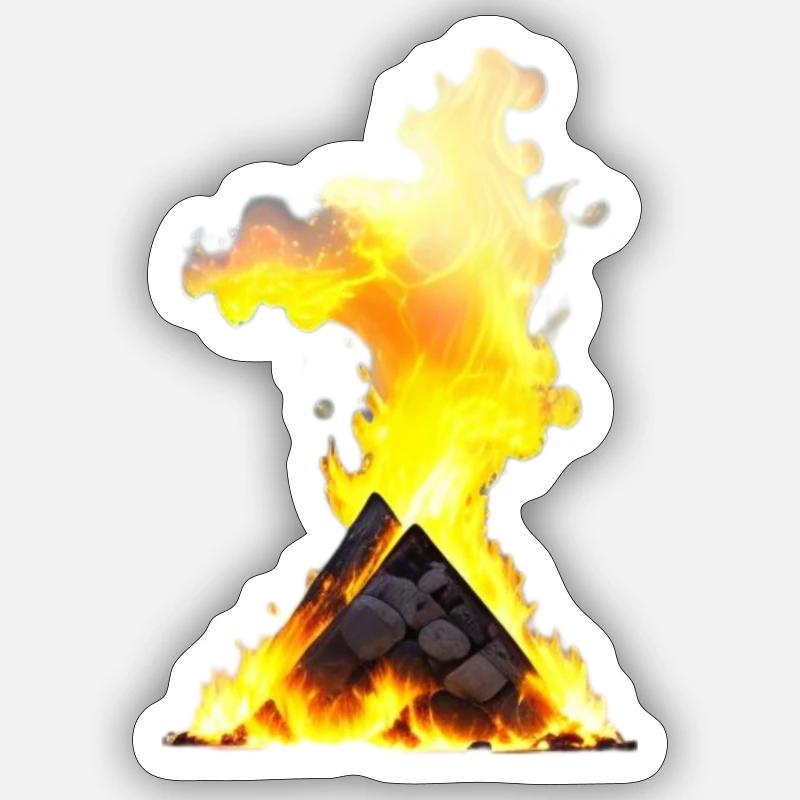 Fire Lager - Sticker Größe S (10 x 10 cm) - Mattweiß