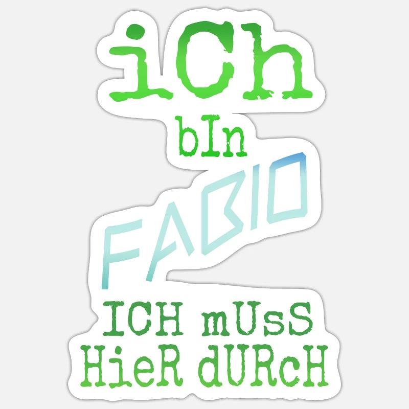 Fabio Fabio - Sticker size S (10 x 10 cm) - white matte