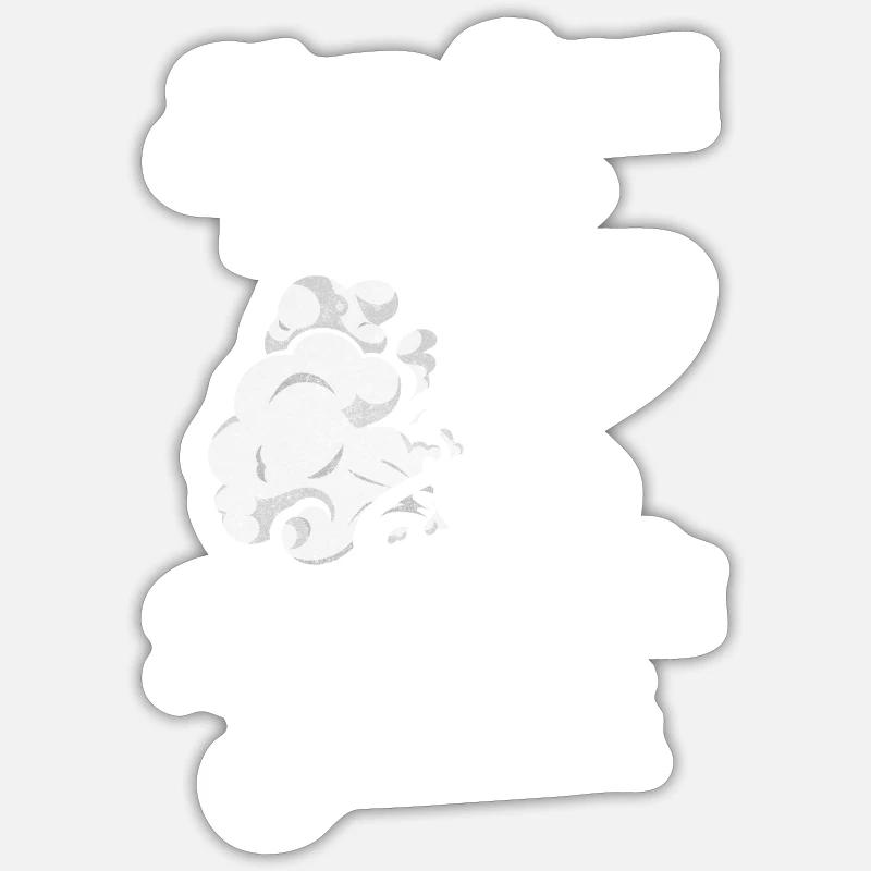 Hookah Smoking Chill Nicotine - Sticker size S (10 x 10 cm) - white matte