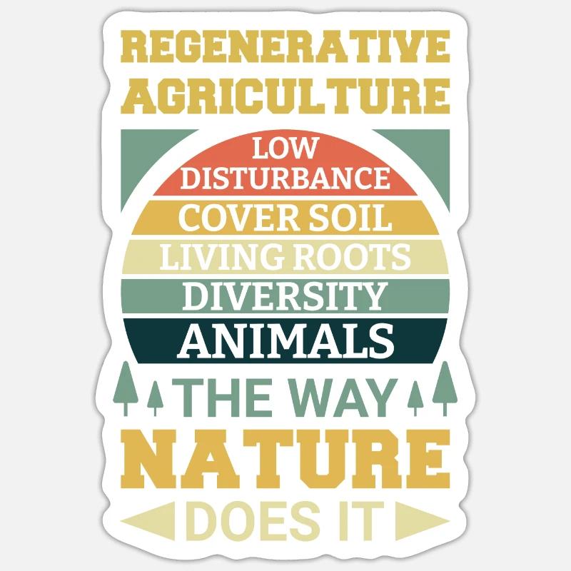 Regenerative Agriculture - With 5 Points Sticker size S (10 x 10 cm)