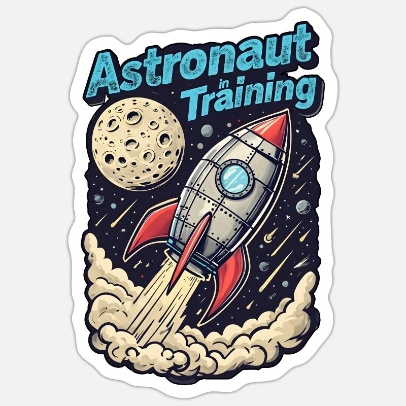 Astronaut in Training - Sticker size S (10 x 10 cm) - white matte