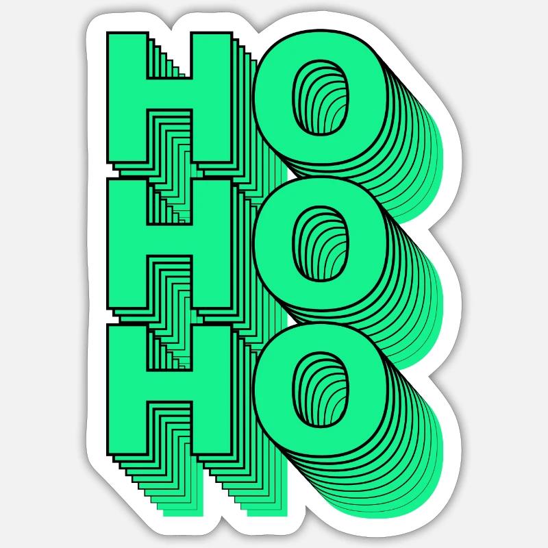 HOHOHO Sticker Größe S (10 x 10 cm)