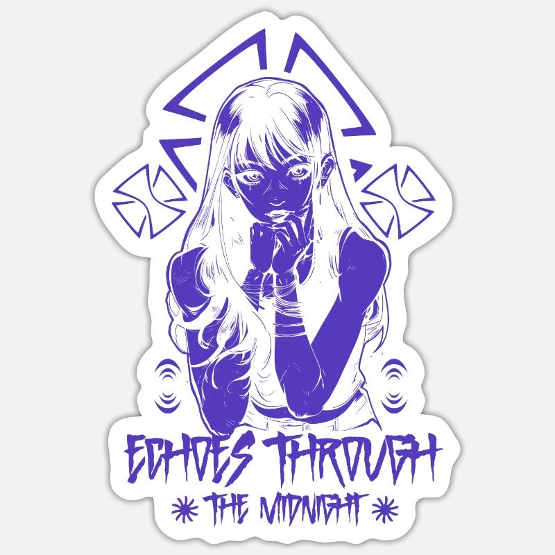 Echoes Through the Midnight - Sticker Größe S (10 x 10 cm) - Mattweiß