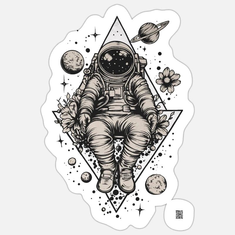 Astro - Sticker Größe S (10 x 10 cm) - Mattweiß