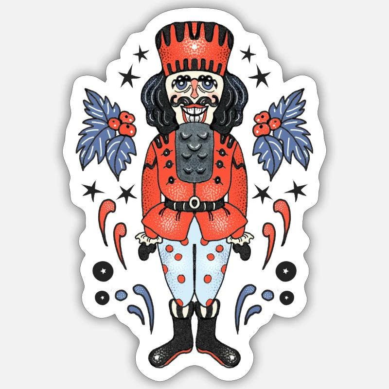 Nutcracker - Sticker size S (10 x 10 cm) - white matte
