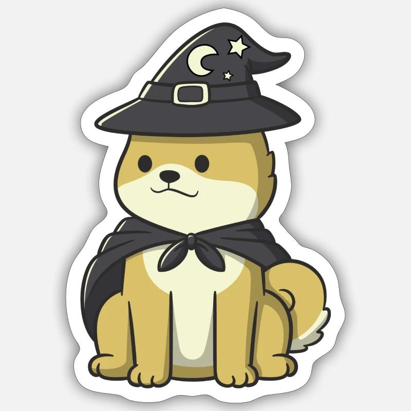 Magic Degen - Assis - Sticker taille S (10 x 10 cm) - blanc mat