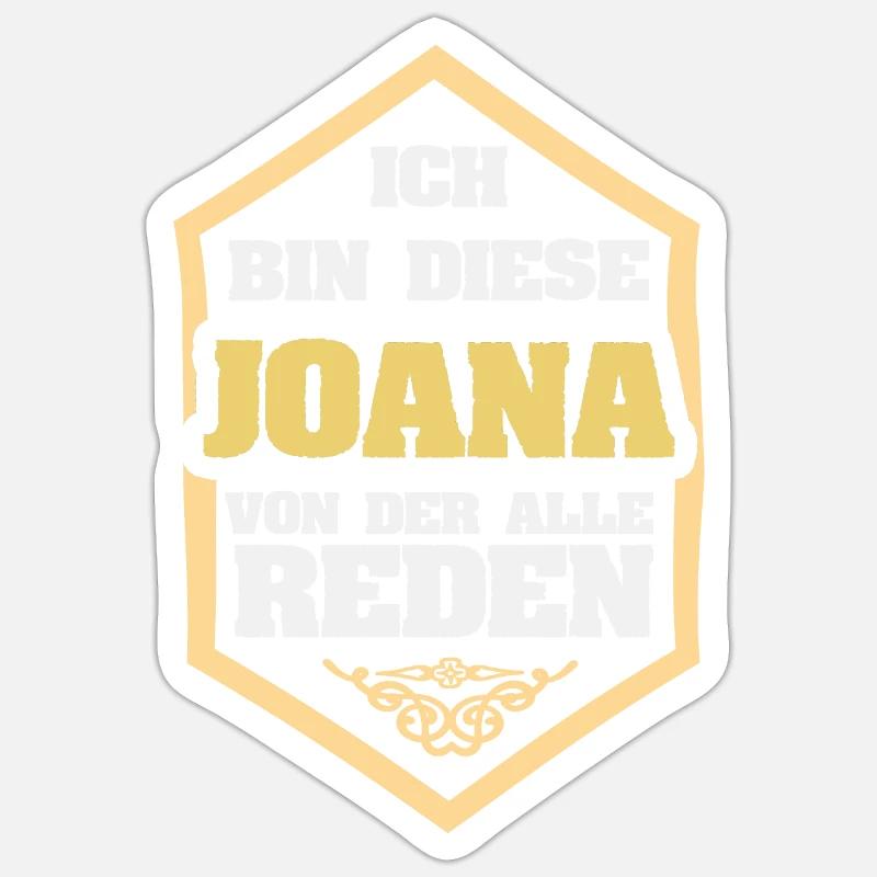 Joana - Sticker taille S (10 x 10 cm) - blanc mat