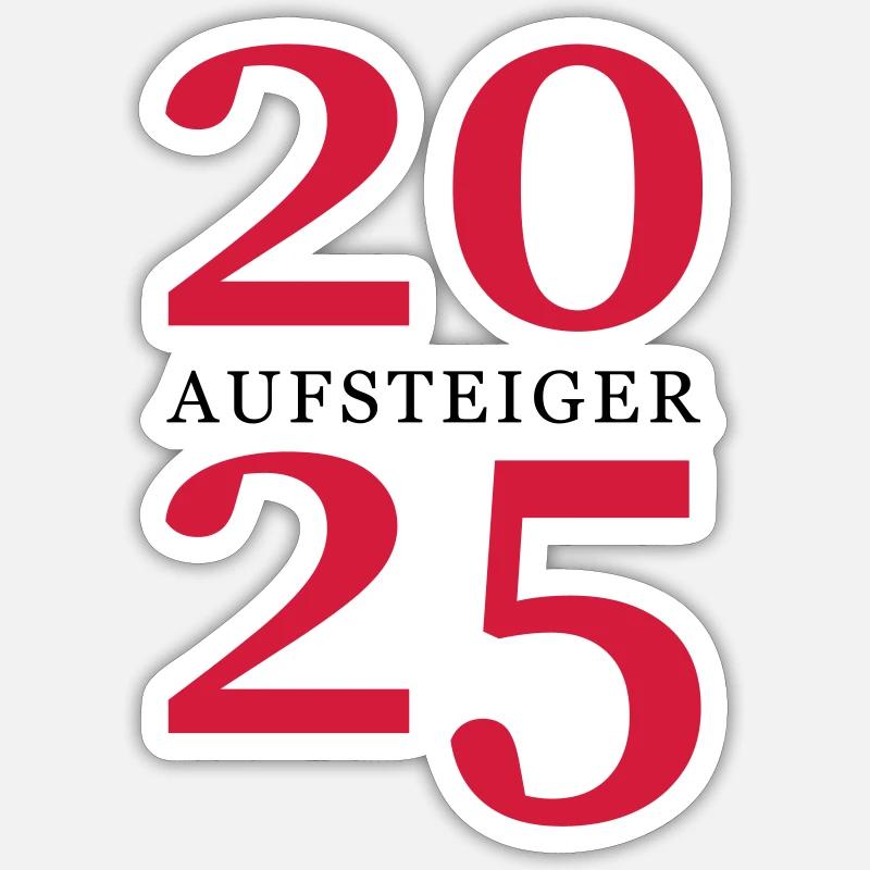 Aufsteiger 2025 Aufstieg Sticker Größe S (10 x 10 cm)
