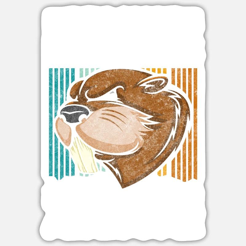 Beaver Dam Builder Nature - Sticker size S (10 x 10 cm) - white matte