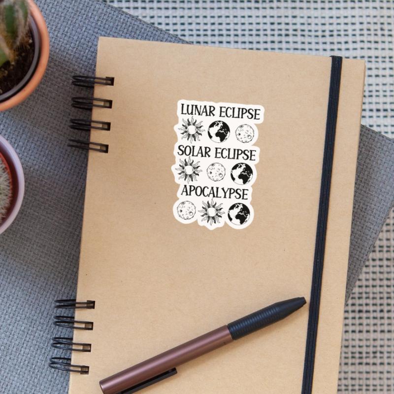 Lunar Eclipse Solar Eclipse Apocalypse Sticker size S (10 x 10 cm)
