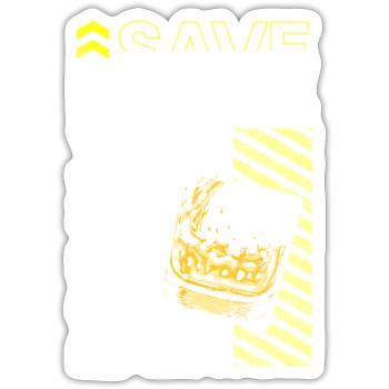 Drinks crash - Sticker size S (10 x 10 cm) - white matte - Front