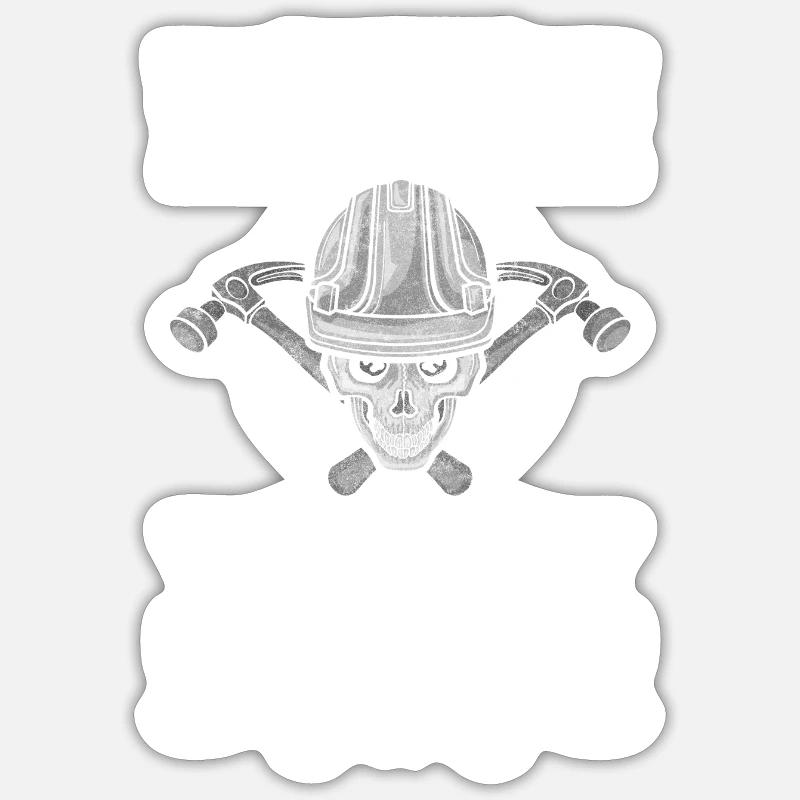 Dachdecker Dach Hausbau Zunft - Sticker Größe S (10 x 10 cm) - Mattweiß