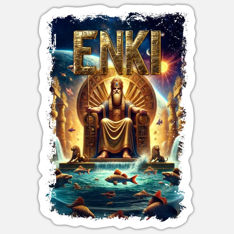Enki Dio dell'Acqua e della Saggezza Adesivo