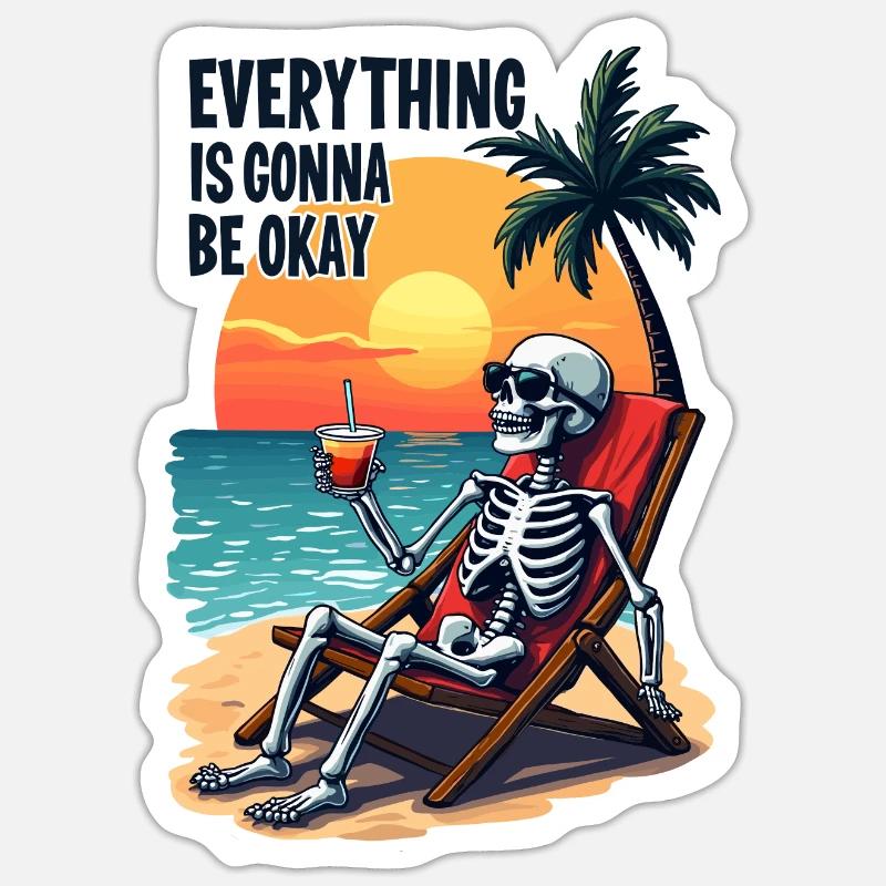 Alles wird gut - Sticker Größe S (10 x 10 cm) - Mattweiß