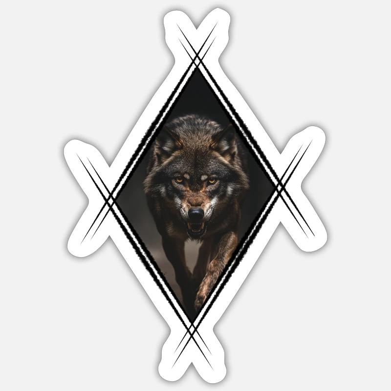 Wolf - Sticker size S (10 x 10 cm) - white matte