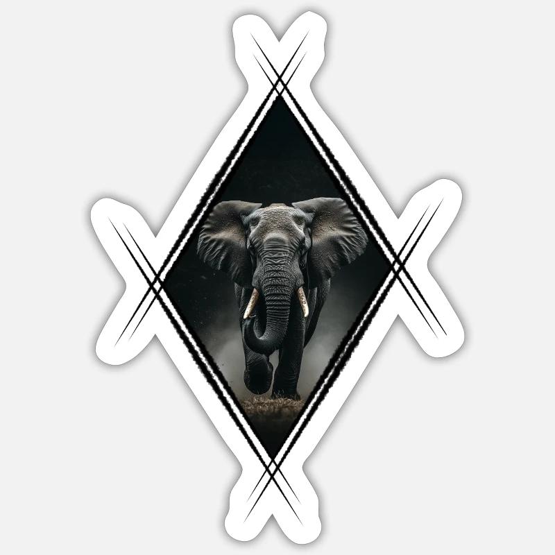 Elephant - Sticker size S (10 x 10 cm) - white matte