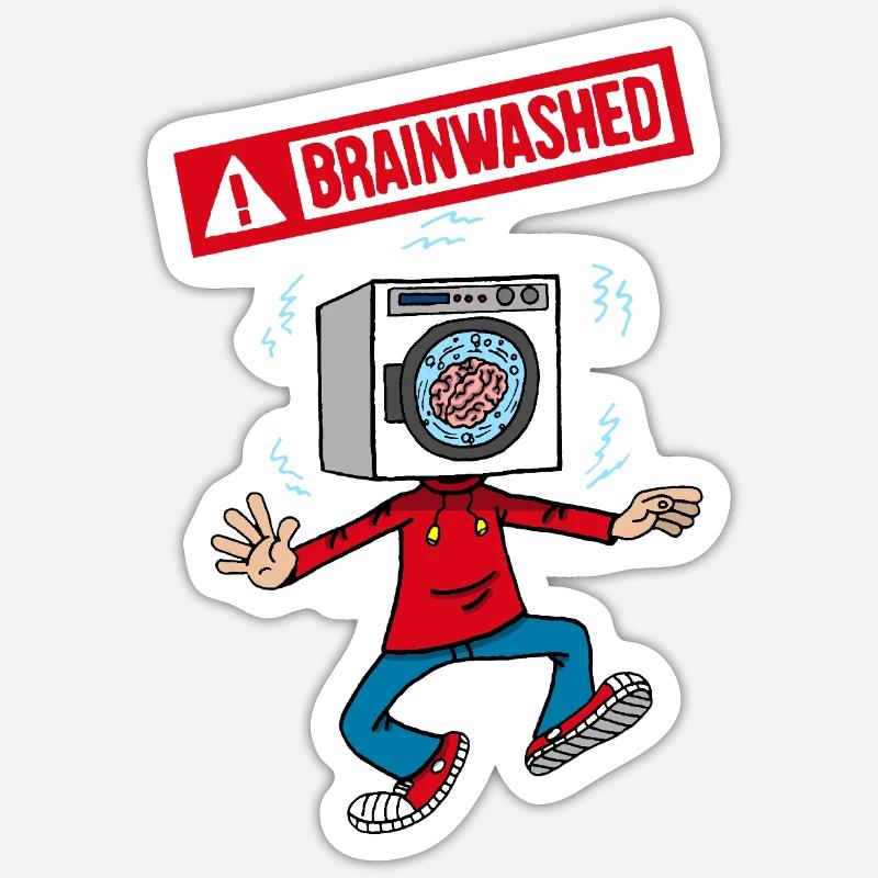 Le lavage de cerveau Sticker taille S (10 x 10 cm)