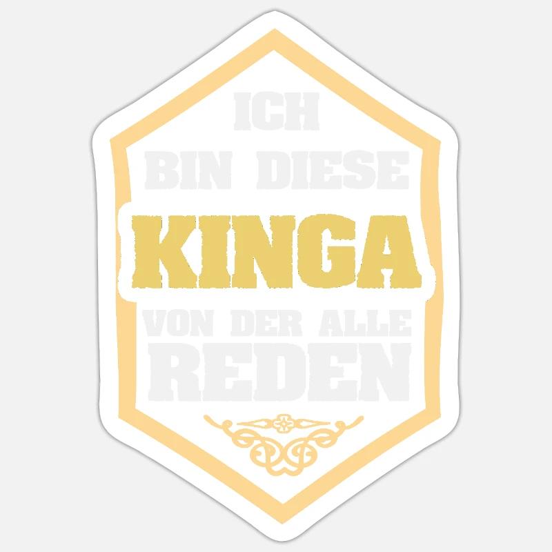 Kinga as a nickname - Sticker size S (10 x 10 cm) - white matte