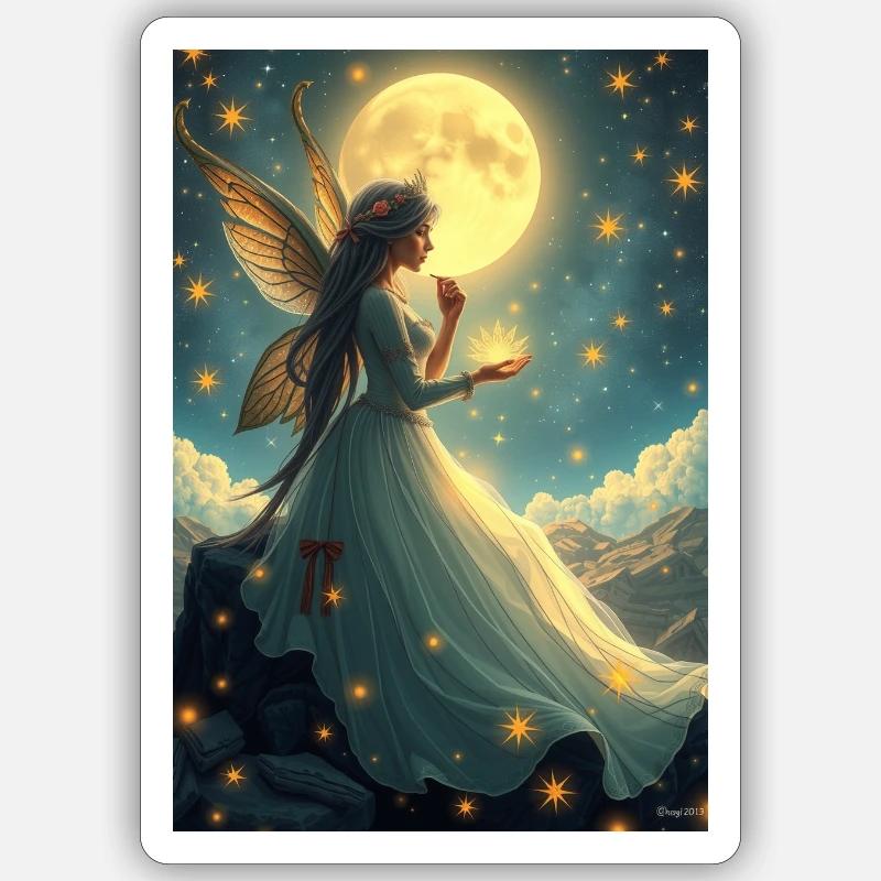 Feen Licht Sticker Größe S (10 x 10 cm)