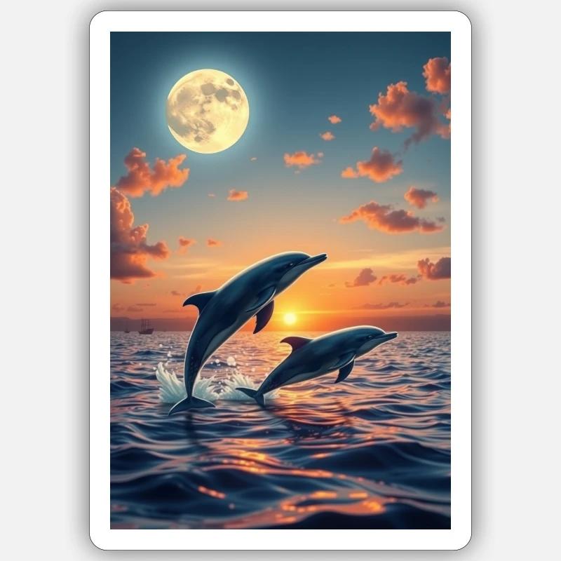 Wave magic - Sticker size S (10 x 10 cm) - white matte