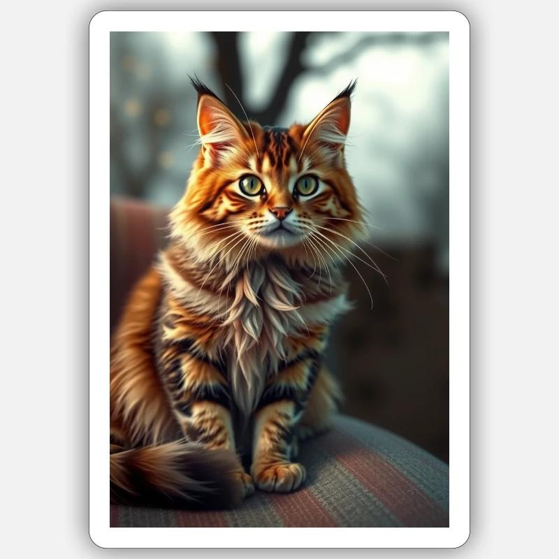 Éclat de chat - Sticker taille S (10 x 10 cm) - blanc mat