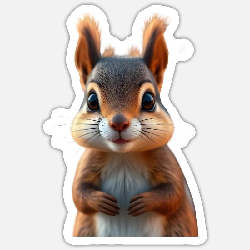 Squirrel - Sticker size S (10 x 10 cm) - white matte