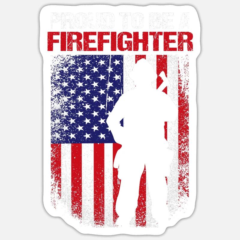Firefighter Fire Brigade - Sticker size S (10 x 10 cm) - white matte