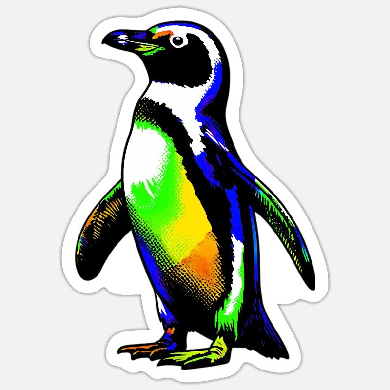 Penguin - Sticker size S (10 x 10 cm) - white matte