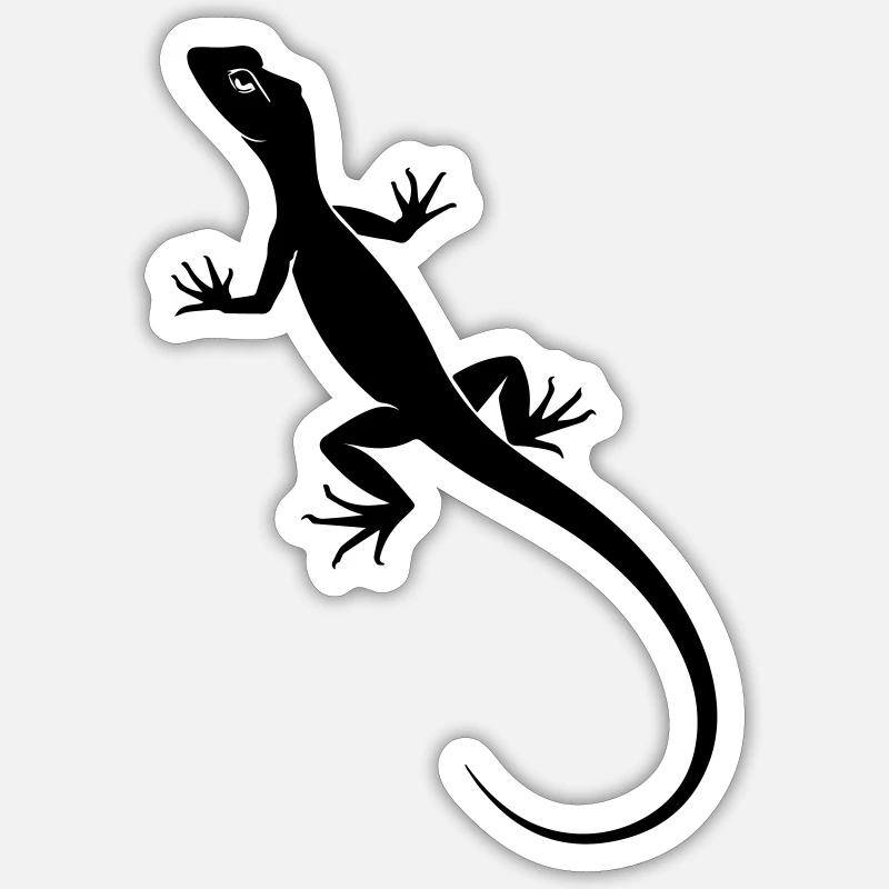 Lizard - Sticker size S (10 x 10 cm) - white matte