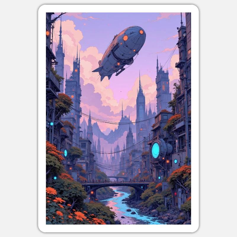 Dirigeable. Sticker taille S (10 x 10 cm)