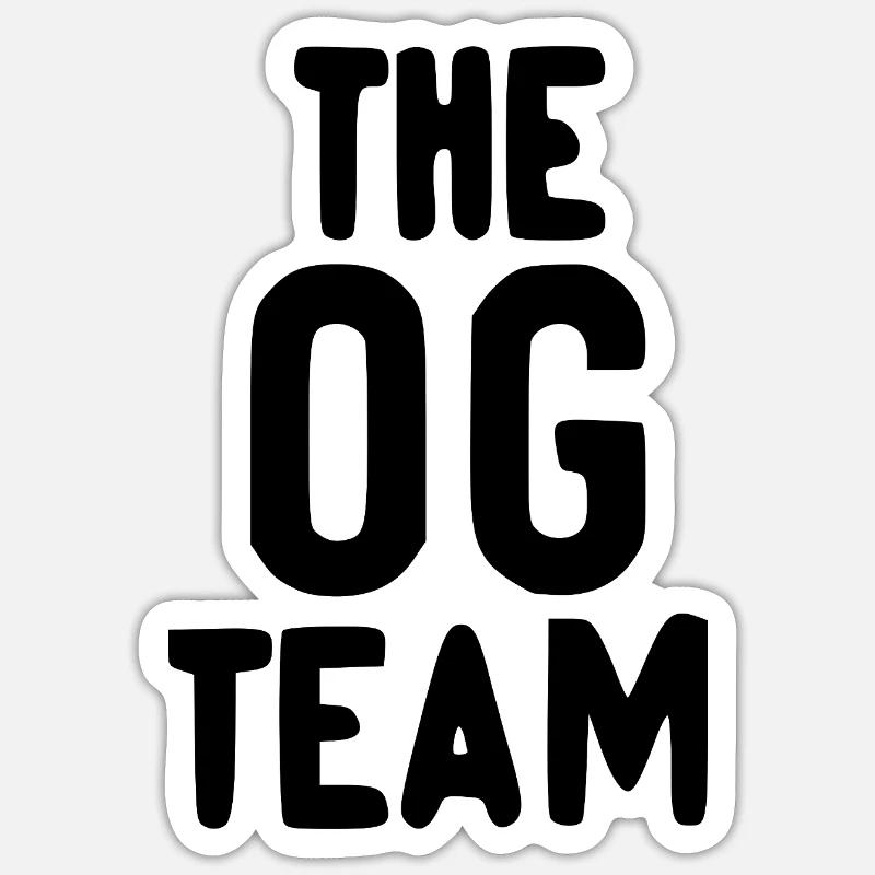 Das OG-Team - Sticker Größe S (10 x 10 cm) - Mattweiß