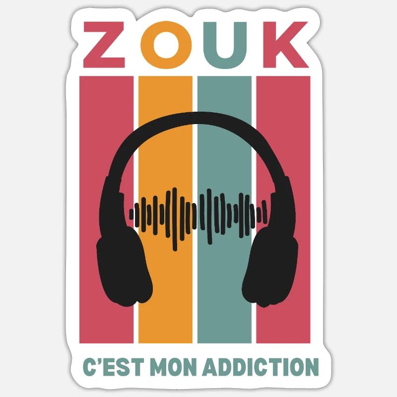 Le Zouk, C’est Mon Addiction Sticker size S (10 x 10 cm)