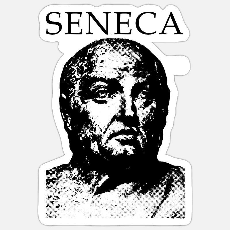 Seneca - Sticker Größe S (10 x 10 cm) - Mattweiß