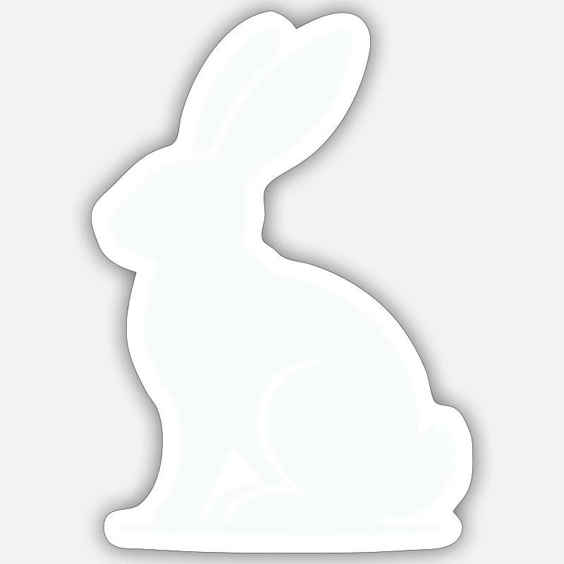hare - Sticker size S (10 x 10 cm) - white matte
