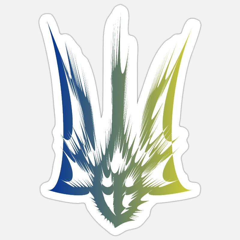 Trident. Sticker size S (10 x 10 cm)