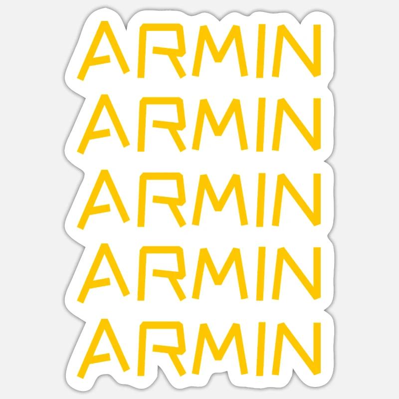 First name Armin - Sticker size S (10 x 10 cm) - white matte