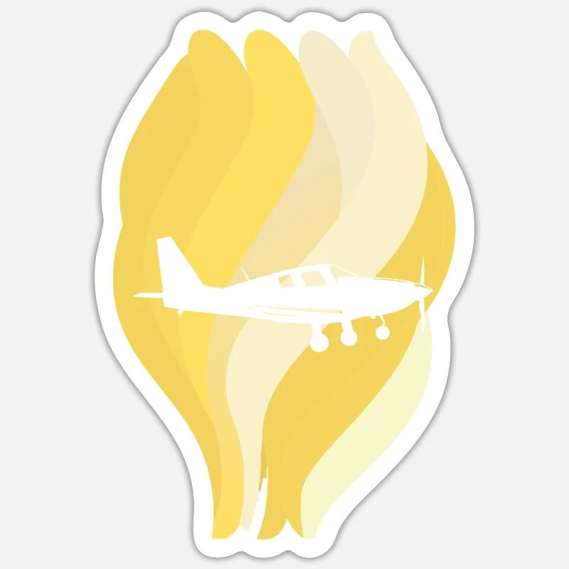 Luftfahrt Airline - Sticker Größe S (10 x 10 cm) - Mattweiß