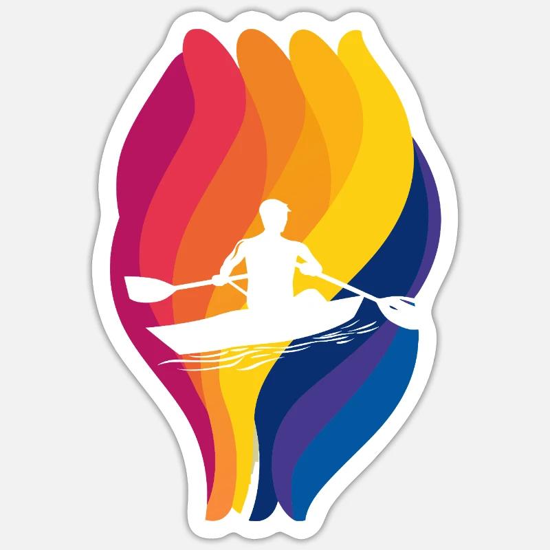 Water rowing techniques Sticker size S (10 x 10 cm)