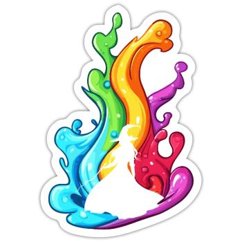 Conte de fées de sorcière - Sticker taille S (10 x 10 cm) - blanc mat - Devant