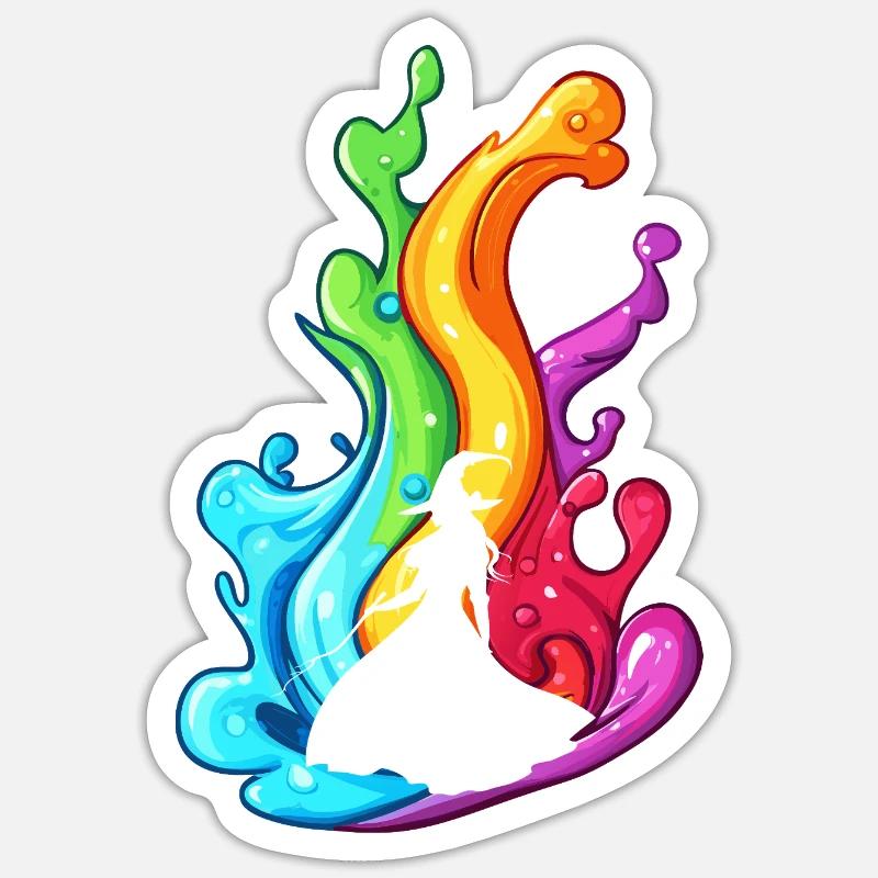 Hexe Maerchen Sticker Größe S (10 x 10 cm)