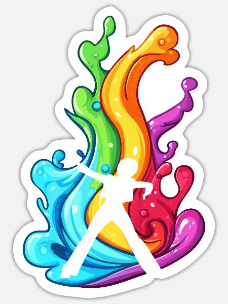 Disco DJs Nachtleben - Sticker Größe S (10 x 10 cm) - Mattweiß